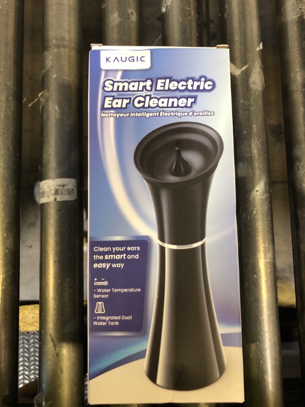 Photo 1 of KAUGIC Upgraded Ear Wax Removal with One-Piece Waste Tank, Safe Ear Cleaner with Water Temperature Sensor, FSA/HSA Eligible Effective Ear Irrigation Kit & USB-A to C Cable, IPX7, Black