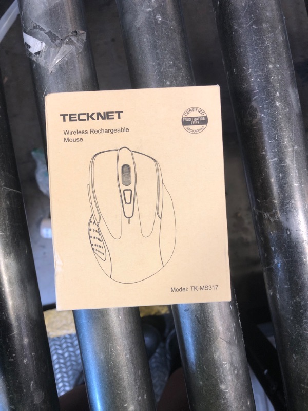 Photo 1 of TECKNET Wireless Mouse (BT5.0/3.0 & 2.4G) Rechargeable 4800 DPI Silent USB A & Bluetooth Mouse 6 Buttons, Wide Compatibility - Grey