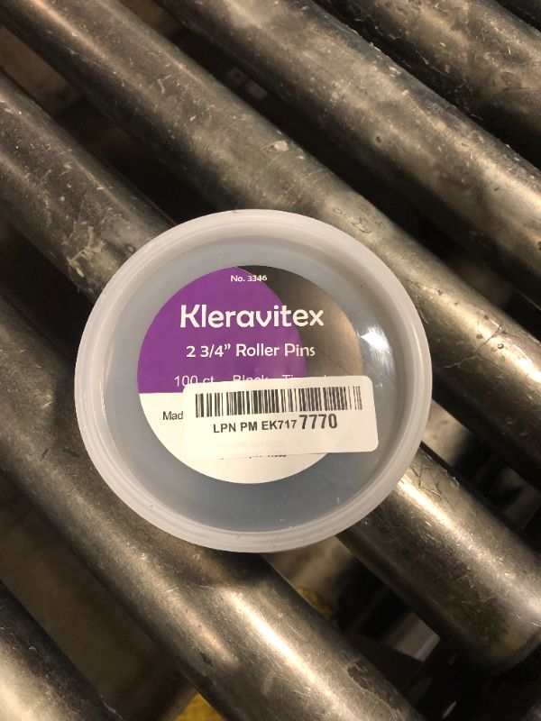Photo 1 of Kleravitex BLACK Jumbo 2.75" Bobby Hair Pins - Black Tipped Flat Style Pins for Women - Perfect For Rollers - Hair Pins for Styling - Suitable for ALL Hair Types, 100 pieces Tub Made in USA