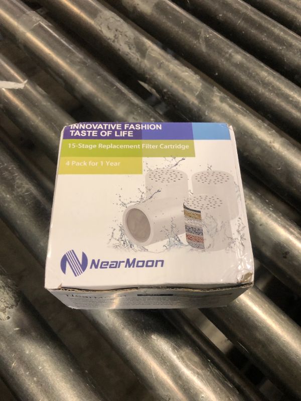 Photo 1 of NearMoon 15 - Stage Replacement Cartridge Universal High Output Shower Filter with VC, Reduce Hard Water, Heavy Metal Impurity, Improve Skin & Hair, Fit Any Similar Filter (4 pack)