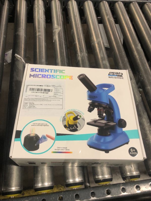 Photo 1 of Kids Microscope,40-1600x Microscope Kit for Kids Beginners Children,STEM Kit,Prepared Slides,LED Light and Configured Various Operating Tools- Science Experiment Toy for Kids Ages 6-12