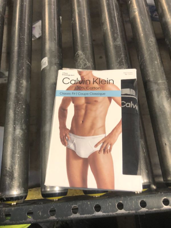 Photo 1 of Calvin Klein Men's Underwear Cotton Classics 4 Pack Briefs, Black, Large