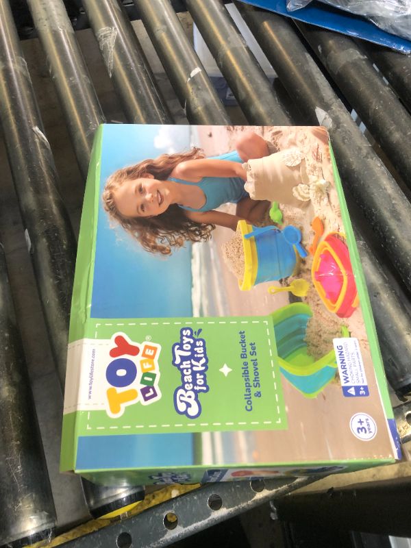 Photo 1 of TOY Life Collapsible Beach Toys for Kids with 4 Silicone Collapsible Sand Buckets & 8 Shovels & Mesh Bag, Travel Beach Essentials for Kids Sand Toys Toddlers, Sandbox Toys for Boys Girls Ages 3-5 4-8
