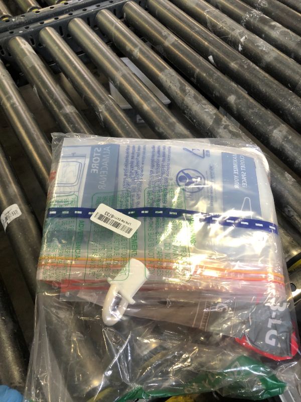 Photo 1 of Hefty Shrink-Pak Vacuum Storage Bags - Space Saver for Under Bed Storage, Clothing and Comforters, 3X More Storage Space - 3 Large Hanging Bags