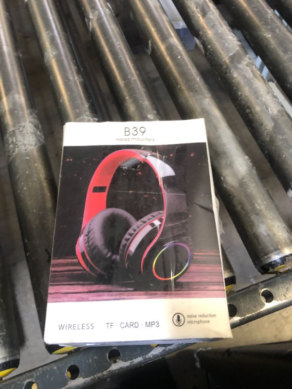 Photo 1 of LFGKeng Wireless Bluetooth Headphones with Colorful LED Lights, Built-in Mic, Light Weight, Foldable, Wired HiFi Stereo Headphones for Classroom/Home Office/PC/Mobile Phone/Kids Adult (Black)