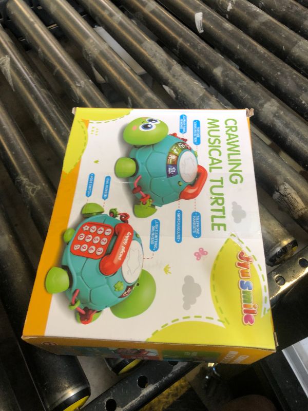 Photo 1 of Jyusmile Baby Toys 6 to 12 Months, Musical Turtle Crawling Infant Toys, Early Learning Educational Toy with Light & Sound, Christmas Birthday Gifts for Boy Girl 7 8 9 10 11 Month 0-1 Year Old