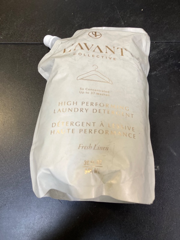 Photo 1 of L'avant Collective High Performing Laundry Detergent Soap Refill Pouch - Luxury Deep Cleaning Ultra Concentrated Notes of Geranium, Ylang Ylang, Bamboo Professional Wash Fresh Linen 32 Oz