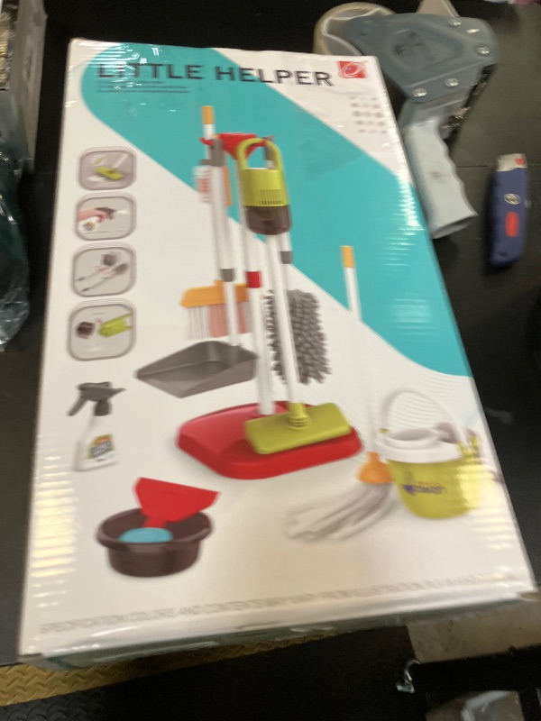 Photo 1 of Dreamon Toddler Cleaning Set - 14Pcs Kids Cleaning Toy Set with 2-in-1 Kids Vacuum That Really Works, Pretend Home Cleaning Play Set for Toddler Age 3-7, Christmas Birthday Gift for Girls Boys?Blue?