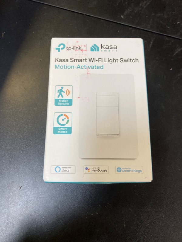 Photo 1 of Kasa Smart WiFi Motion Sensor Switch, Single Pole, Needs Neutral Wire, 2.4GHz Wi-Fi Light Switch, Compatible with Alexa & Google Home, UL Certified, No Hub Required(KS200M),White,1-Pack