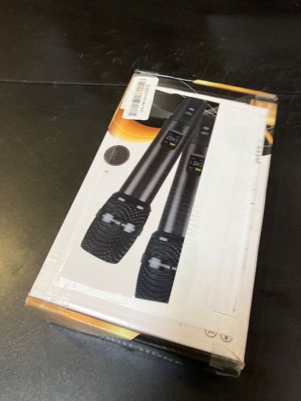 Photo 1 of Wireless Microphones,Metal Microphone with Dual Professional UHF Cordless Dynamic System,Rechargeable Microphone Receiver for Karaoke Singing, Wedding,Party, DJ, Speech, Church, Class Use,240ft