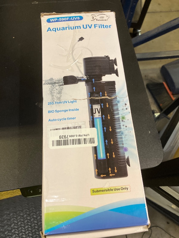 Photo 1 of Aquarium U-V Filter 290GPH w/ Scientific Timer for 40-150 Gallon Fish Turtle Tank Internal Filter Bio Sponge Submersible Power Pump w/ Aeration Deodorization Saltwater Freshwater Green Clean Machine