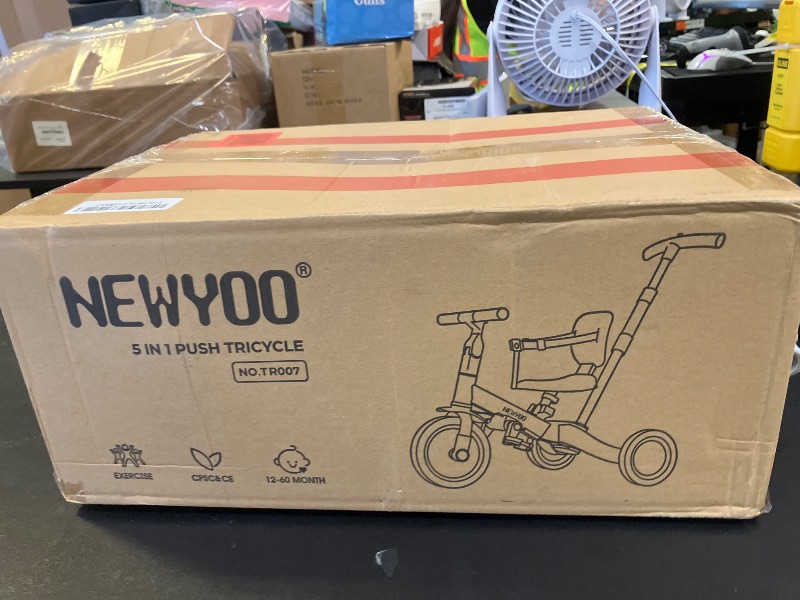 Photo 1 of newyoo Toddler Tricycle with Push Handle for 1-3 Year Old, Toddler Bike, Birthday Gifts and Toys for Boys and Girls, 5 in 1 Kids Trike, Convert to Baby Balance Bike, Green, TR007