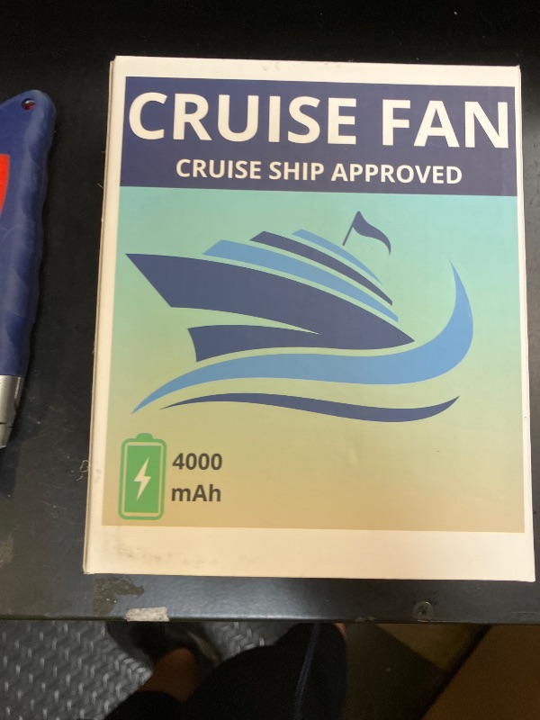 Photo 1 of Cruise Fan Cabin Approved Carnival & Royal Carribbean Essentials With Magnetic Hook - Rechargeable Long Battery Life, USB-A & USB-C - Small Desk Fan - Folding & Portable, Plug-In And Battery Powered