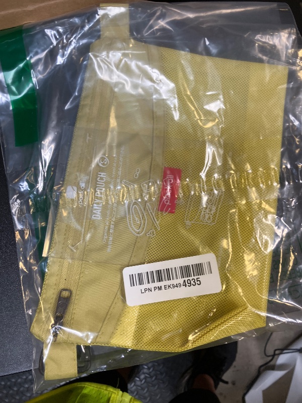 Photo 1 of pack all Water-resistant Material Zipper Pouch, Mesh Zipper Bags for Storage, Travel, Office (Green, Small)