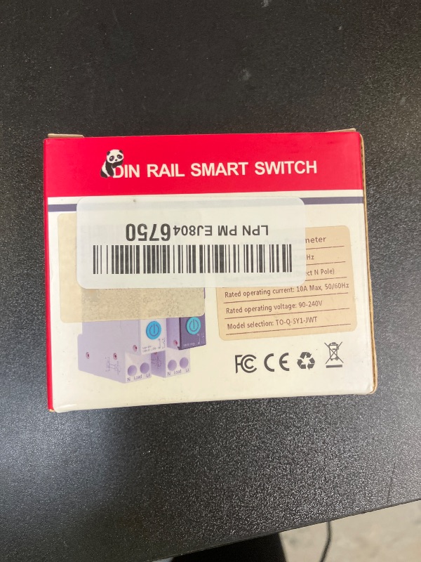 Photo 1 of TONGOU DIY 1P+N Smart Wi-Fi Switch, Work with Alexa and Google Assistant for Voice Control, 10A with Energy Monitor, Smart Life/Tuya APP Remote Control, Timer Functions, DIN Rail Mounted,FCC Certified