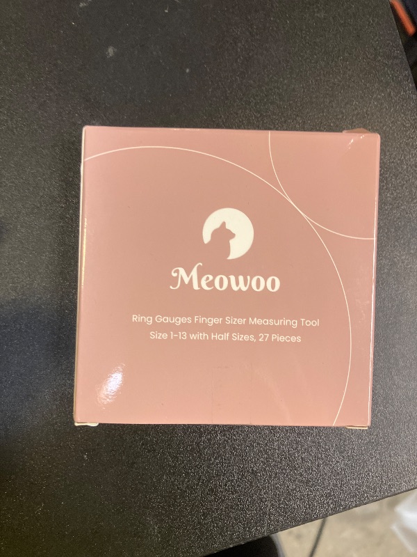 Photo 1 of Meowoo Metal Ring Sizer Measuring Tool with Magnifier, Metal Ring Guage for Ring Measurer and Ring Sizer Clear and Intuitive Reading. Plastic Ring Sizer with Lens, 1-17