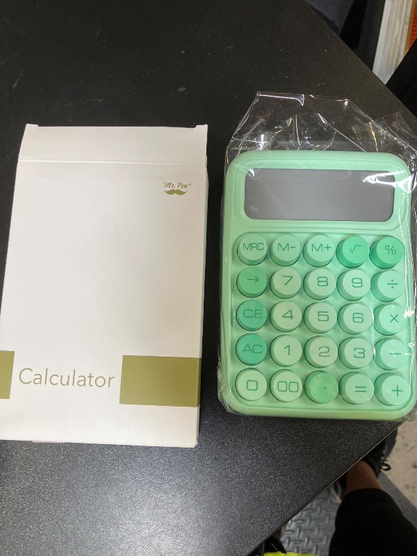 Photo 1 of Mr. Pen- Mechanical Switch Calculator, 12 Digits, Large LCD Display, Green Calculator Big Buttons, Back to School Supplies