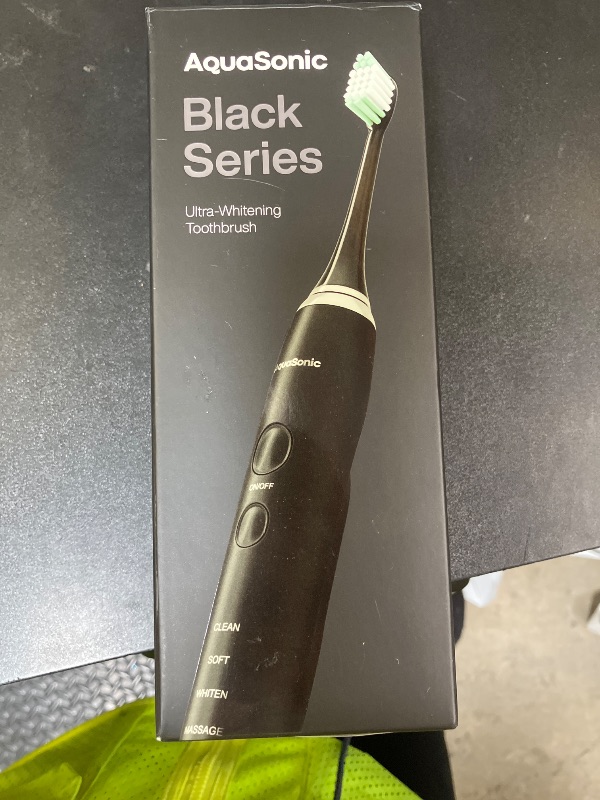 Photo 1 of Aquasonic Black Series Ultra Whitening Toothbrush – ADA Accepted Electric Toothbrush- 8 Brush Heads & Travel Case – 40,000 VPM Electric Motor & Wireless Charging - 4 Modes w Smart Timer