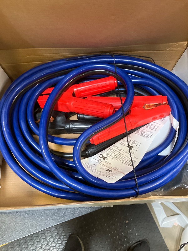 Photo 1 of EXTRESPO Heavy Duty Jumper Cables, 0 Gauge 25 Feet 1000Amp Booster Cables, UL Listed Cables for 12V & 24V Cars, SUVs and Trucks, Jumper Cables Kit with Carry Bag, Gloves, Brushes (0 Gauge 25 Feet)…