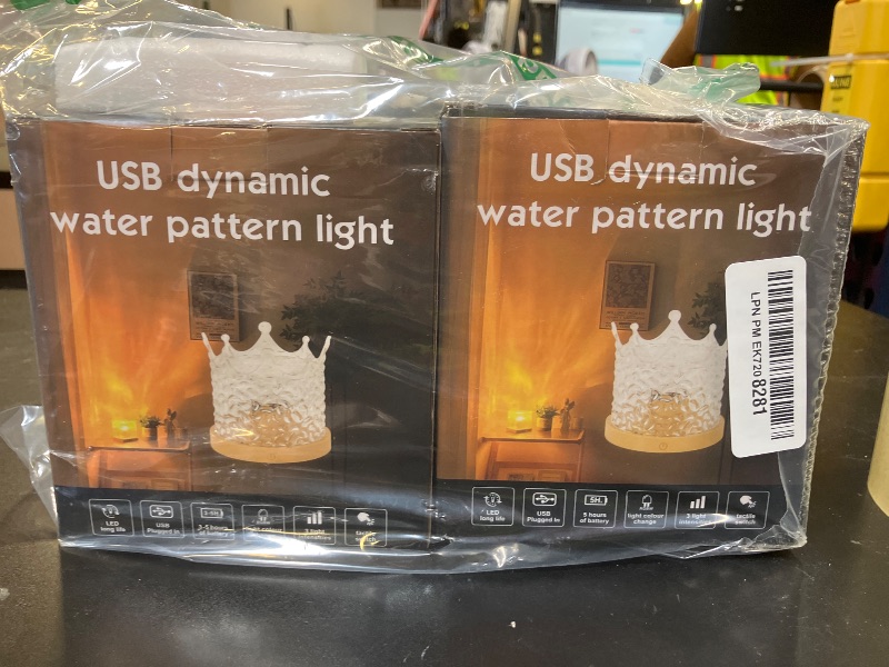 Photo 1 of ITEFDTUTNE 2 Pack Northern Llights Ocean Wave Projector,16 Colors Gradual Rotating Flame Water Lamp,Wave Night Light with Remote Control & Adapter for Home Decor Bedroom/Game/Party Rooms (Crown)