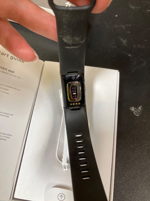 Photo 1 of Fitbit Charge 6 Fitness Tracker with Google apps, Heart Rate on Exercise Equipment, 6-Months Premium Membership Included, GPS, Health Tools and More, Obsidian/Black, One Size (S & L Bands Included)