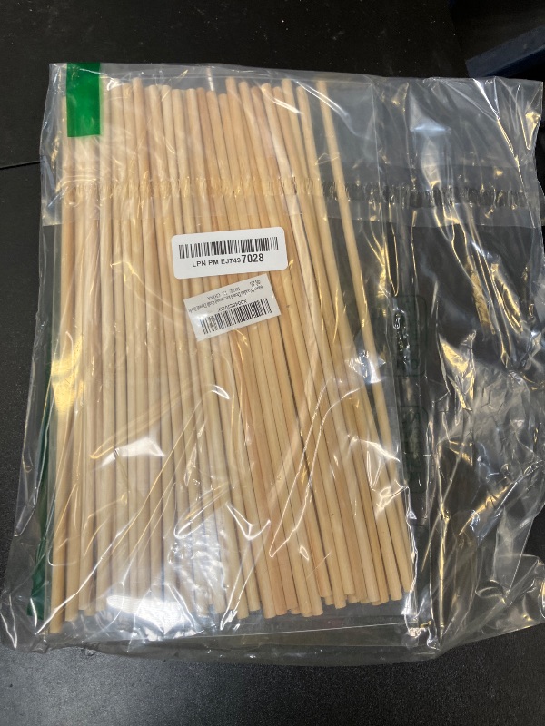 Photo 1 of 60pcs Wooden Dowel Rods 1/4 x 12 Inch Unfinished Natural Wood Sticks, Precut Wooden Rod Sticks Natural Wood Dowels for Craft and DIY Projects, Cake Dowels Hardwood Craft Dowel Rods