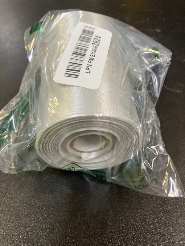 Photo 1 of TONIFUL 4 Inch Wide Silver Solid Satin Ribbon 22yd Fabric Large Ribbon for Cutting Ceremony Grand Opening Chair Sashes Table Hair Bows Floral Sewing Craft Gift Wrapping Wedding Party Decoration