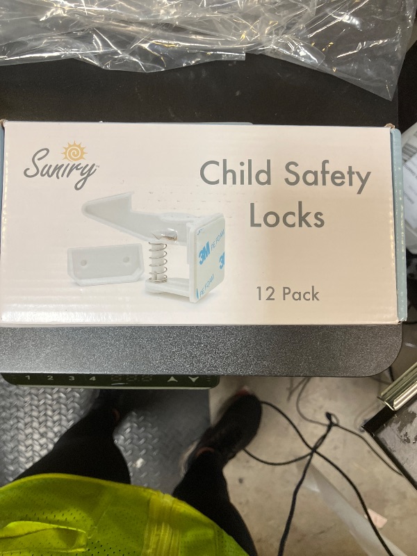 Photo 1 of 12 Pack Cabinet Locks Child Safety | Baby Safety Cabinet Locks NO Drilling 3M Adhesive Baby Proof Drawer Lock Child proofing cabinets latches for Kids Latch for Drawers & Door Child Safety Locks