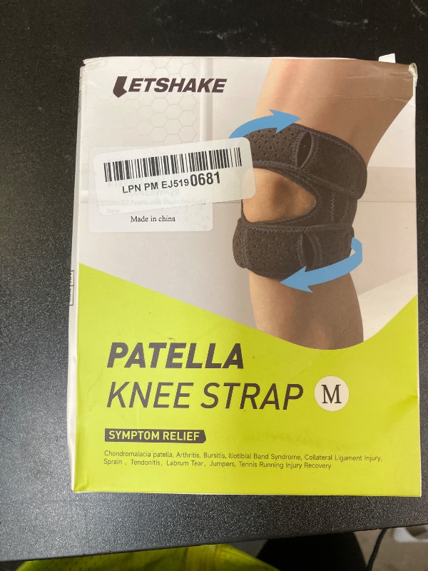 Photo 1 of LETSHAKE Patellar Tendon Support Strap with Side Stabilizers & Patella Gel Pads, Knee Brace for Women Men Meniscus Tear, Knee Pain Relief, Arthritis Pain And Support, Double Patella Bands (Medium)