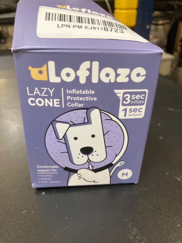 Photo 1 of Loflaze Soft Inflatable Dog Cone Collar for Small Medium Large Dogs - Neck Donut E Collar Alternative for Recovery After Surgery - Pink M