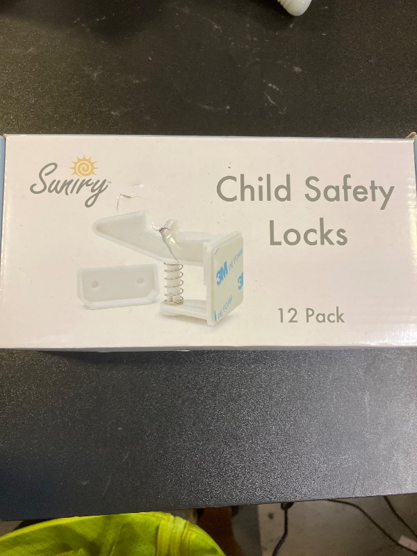 Photo 1 of 12 Pack Cabinet Locks Child Safety | Baby Safety Cabinet Locks NO Drilling 3M Adhesive Baby Proof Drawer Lock Child proofing cabinets latches for Kids Latch for Drawers & Door Child Safety Locks