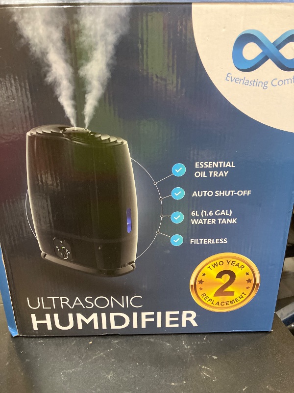 Photo 1 of Everlasting Comfort Cool Mist Humidifiers for Bedroom 6L - Humidifier Large Room No-Filter, Quiet Air Humidifier for Plants, Allergies, Dry Skin, Congestion, 50 Hr Run Time