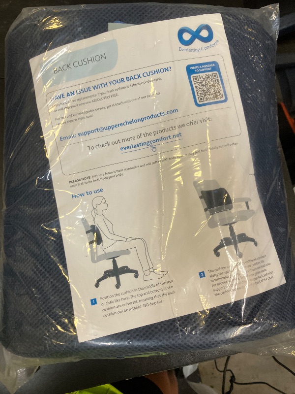 Photo 1 of Everlasting Comfort Lumbar Support Pillow for Office Chair - Memory Foam Back Cushion for Chair, Car, Couch - Lumbar Pillow Promotes Better Posture, Back Pain Relief - Ideal for Gaming and Desk Chairs