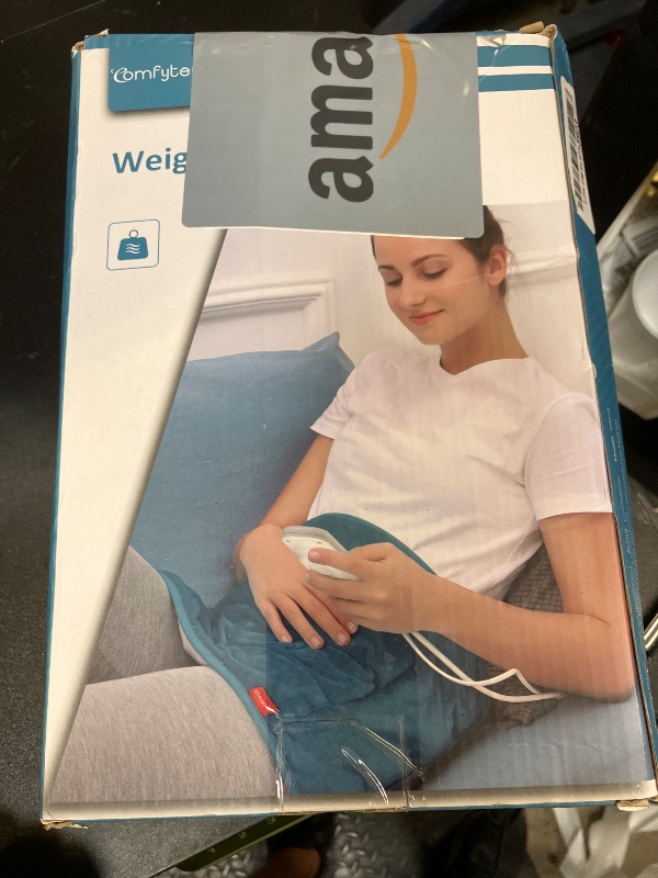Photo 1 of Comfytemp Weighted Heating Pad for Back & Period Cramps, Birthday Gifts for Mom Dad Women Men, 2.2lb Electric Heat Pad for Neck Shoulder Pain Relief, 2H Auto-Off Heated Pad, 12x24