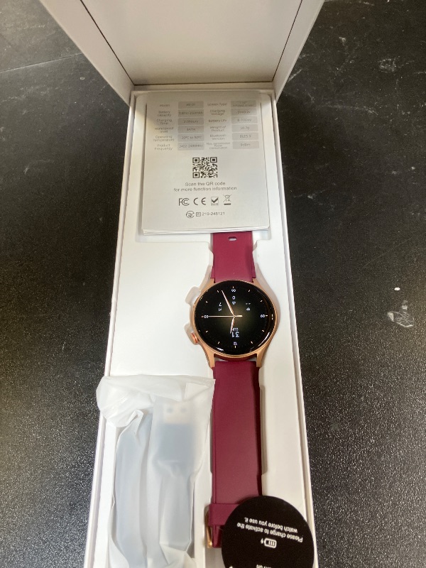 Photo 1 of Fitpolo Smart Watch for Women,1.3" AMOLED Touchscreen Fitness Tracker, Make/Answer Calls, Heart Rate SpO2 Monitor,IP68 Waterproof,Sleep Activity Tracking Smartwatch for Android Phones iPhone (Purple)