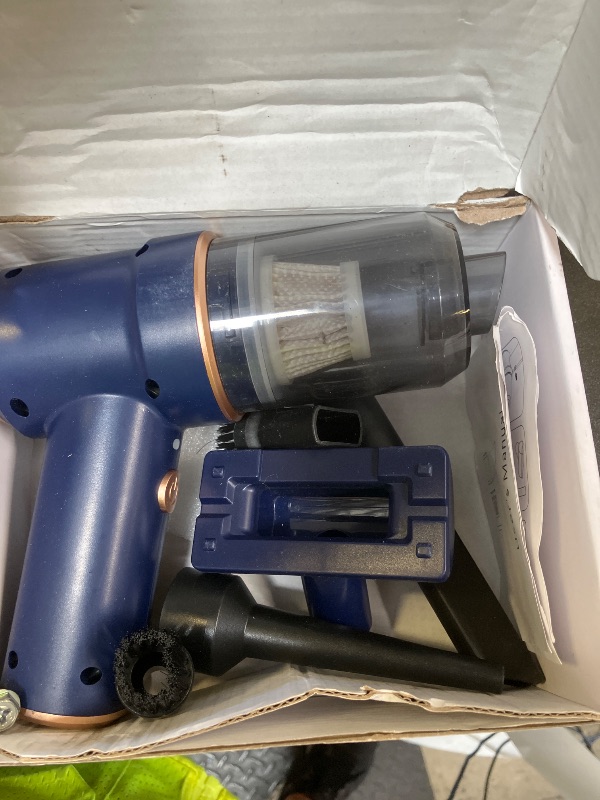 Photo 1 of KMM Handheld Car Vacuum Cleaner, 11000PA Vacuum Cleaner & Air Duster, 120W High Power Vacuum Portable Cordless, Hand Held Vacuum Rechargeable with Multi-Nozzles & LED Light for Home, Car, Office