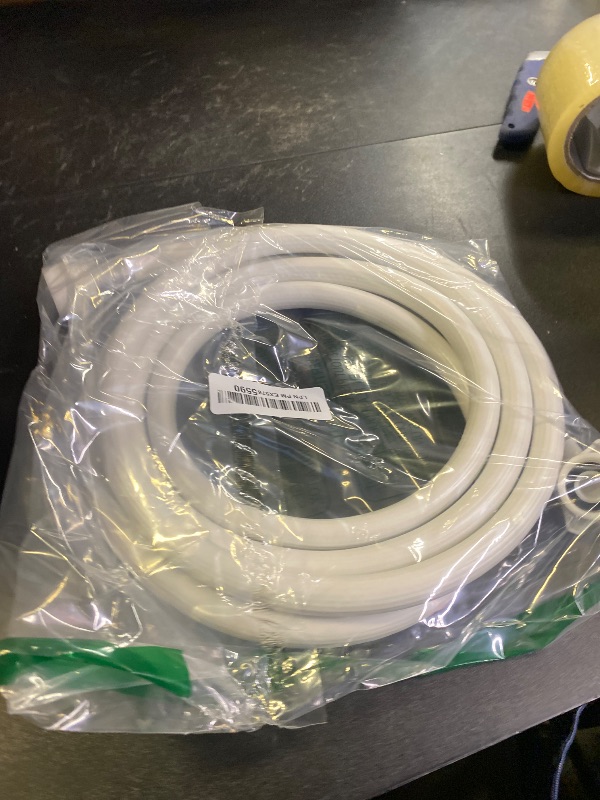 Photo 1 of SUIGETSU Washing Machine Hose 10FT - Anti-Burst PVC Water Supply Line with Quick Connect Adapter & Brass Nuts, Universal Fit for LG Samsung Whirlpool Maytag (118inches)