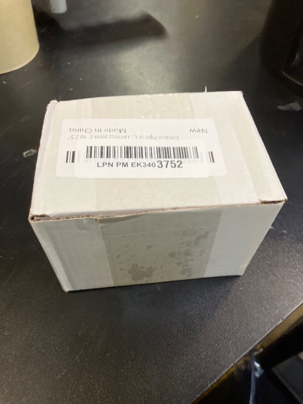 Photo 1 of BATONECO ID 2 Inch to ID 2.5 Inch Exhaust Pipe to Component Pipe Adapter Reducer 2" ID to 2.5" ID Polished Stainless Steel 4" Overall Length