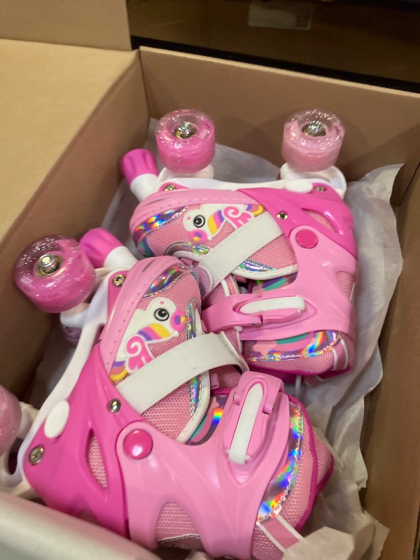 Photo 1 of SUPER YOUNGSTER Adjustable Light Up Kids Unicorn Roller Skates for Girls Ages 4-6 5-8 8-12?Toddlers Beginner Cat Roller Skates