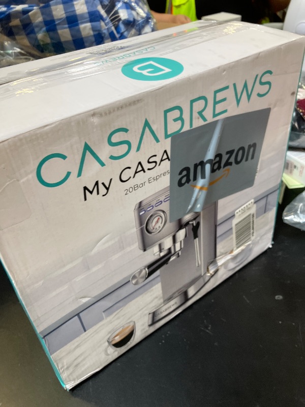 Photo 1 of CASABREWS CM5418 Espresso Machine 20 Bar, Compact Espresso Maker with Steam Milk Frother, Stainless Steel Coffee Machine with 34oz Removable Water Tank for Cappuccino, Latte, Silver