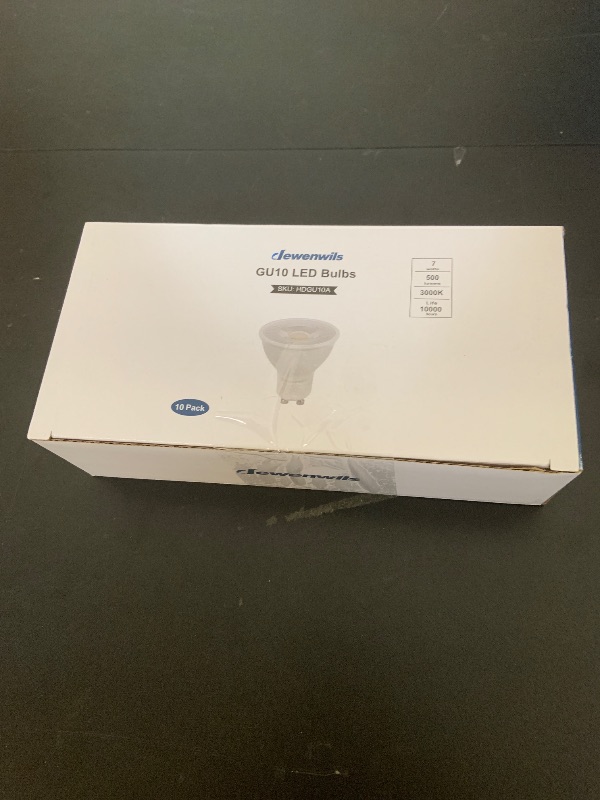Photo 1 of DEWENWILS 10-Pack GU10 LED Bulb Dimmable, 3000K Warm White GU10 Bulb Replacement for Track Lighting, 500LM, 7W(50W Equivalent) LED Light Bulb for Kitchen, Range Hood, Living Room, Bedroom, UL Listed