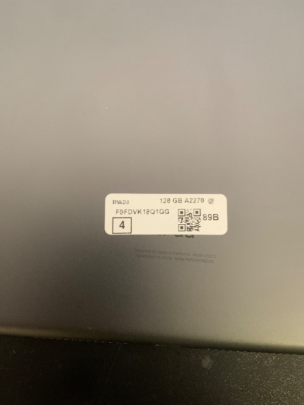Photo 1 of Apple iPad (10.2-inch, Wi-Fi, 128GB, 8th Generation)- Space Gray (Renewed)