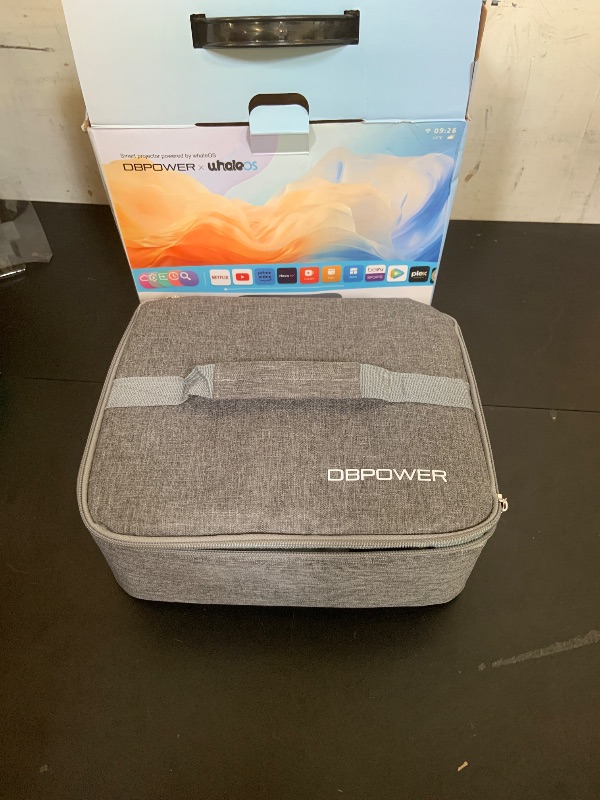 Photo 1 of [2025 Netflix-Licensed | 386+ Built-in Apps] DBPOWER E2 Smart Projector with WiFi and Bluetooth, Mini Projector 4K Support with Netflix, Youtube, Disney+, Hulu, Max, Crunchyroll w Portable Case