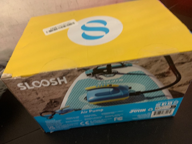 Photo 1 of SLOOSH Electric Paddle Board Pump, 20 PSI High-Pressure Dual-Stage Inflation SUP Air Pump with Auto-Off Function, 12V DC Car Connector for Inflatable Paddle Boards, Kayaks, Boats, and Air Mattresses