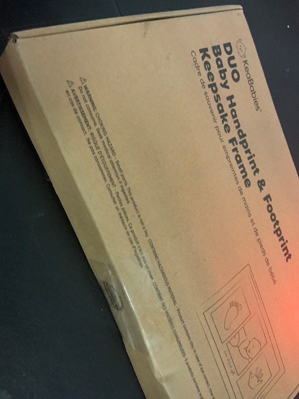 Photo 1 of Baby Hand and Footprint Kit - Clay Handprint Keepsake Frame, Newborn Nursery Picture Frame, Personalized New Mom Gifts for Baby Shower & Registry (Alpine White)