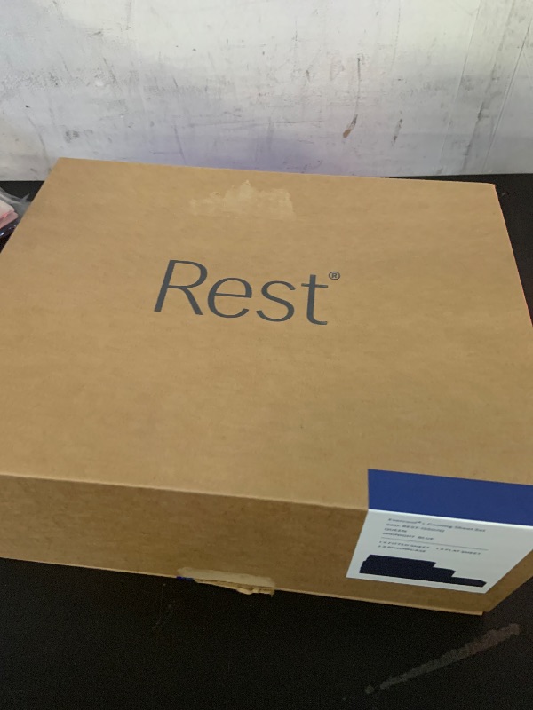 Photo 1 of REST® Evercool®+ Cooling Sheet Set, Queen Size, Midnight Blue, Breathable Bed Sheets for Hot Sleeper and Night Sweats, with Pillowcases, with Ionic+ Self-Cleaning Silver Yarn for Sensitive Skin, 4PCS