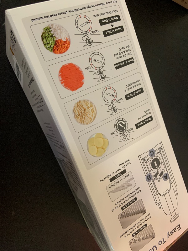 Photo 1 of SupMaKin Safe Mandoline Slicer, Potato Chip Slicer Maual Vegetable Food Cutter Adjustable Thickness, Chopping Artifact Veggie Salad Chopper & Cook Meal Prep (Gray)