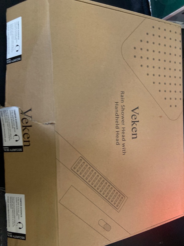 Photo 1 of Veken 10" Luxurious All Metal Rain Shower Head with Handheld Spray Combo, High Pressure Rainfall Square Shower Heads with Extension Arm, Wide Dual Showerhead, Bathroom Accessories, Matte Black