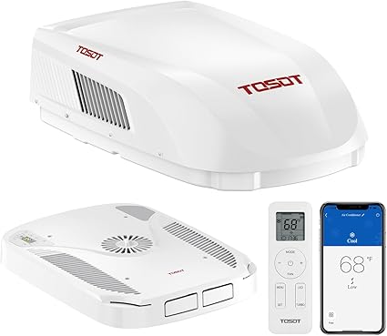 Photo 1 of GO COOL 15000 BTU RV Air Conditioner, Non-Ducted Camper Rooftop AC Unit with Heat Pump, EER 8.5, WiFi and Remote Control
