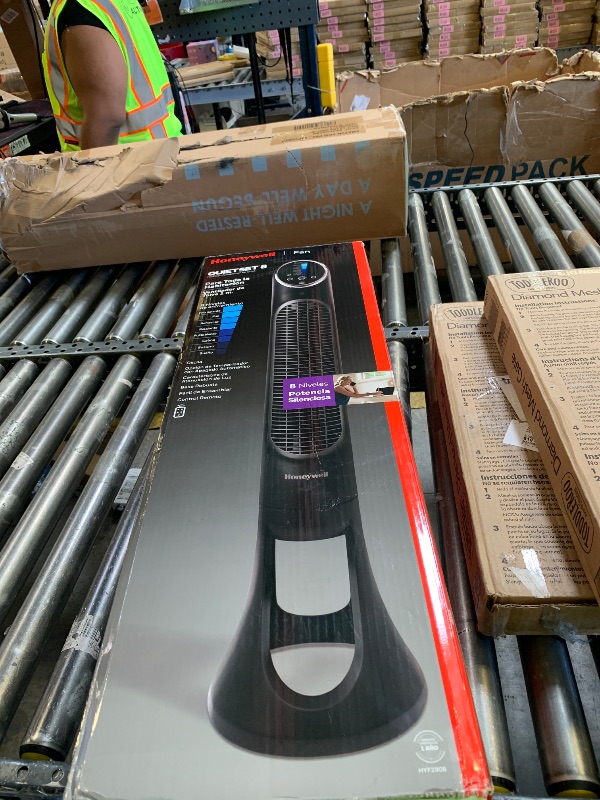 Photo 1 of Honeywell QuietSet Whole Room Tower Fan-Black, Oscillating Tower Fan with Remote, HYF290B